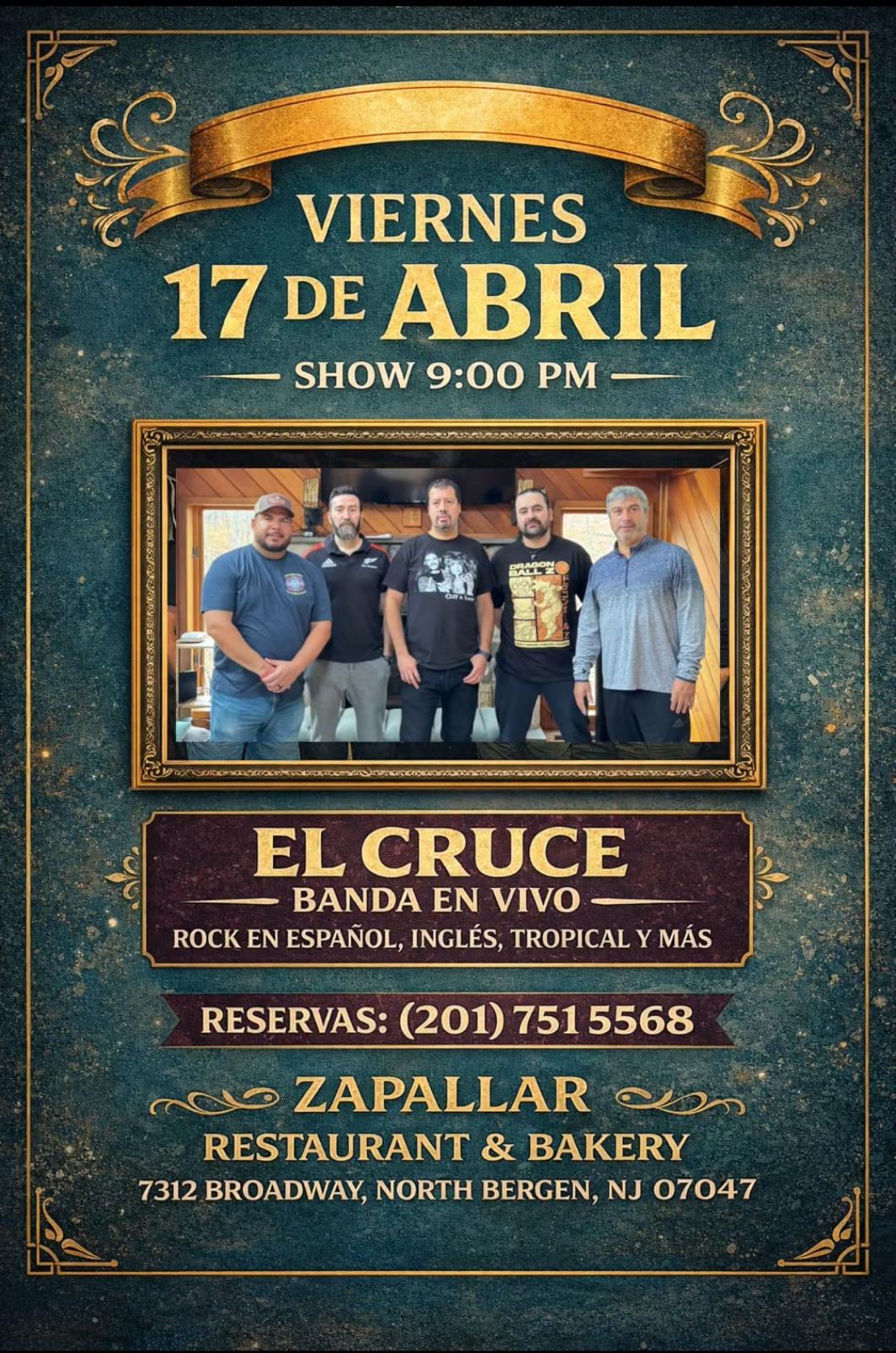 Zapallar Restaurant and Bakery Live Music 7312 Broadway, North Bergen New Jersey